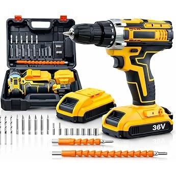 Parafusadeira Furadeira a Bateria 21V com Empunhadura Emborrachada, Bateria Recarregável e Carregador Bivolt