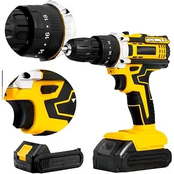 Parafusadeira à Bateria 21V Lítio 3/8" sem Fio Velocidade Variável e Reversível Bivolt