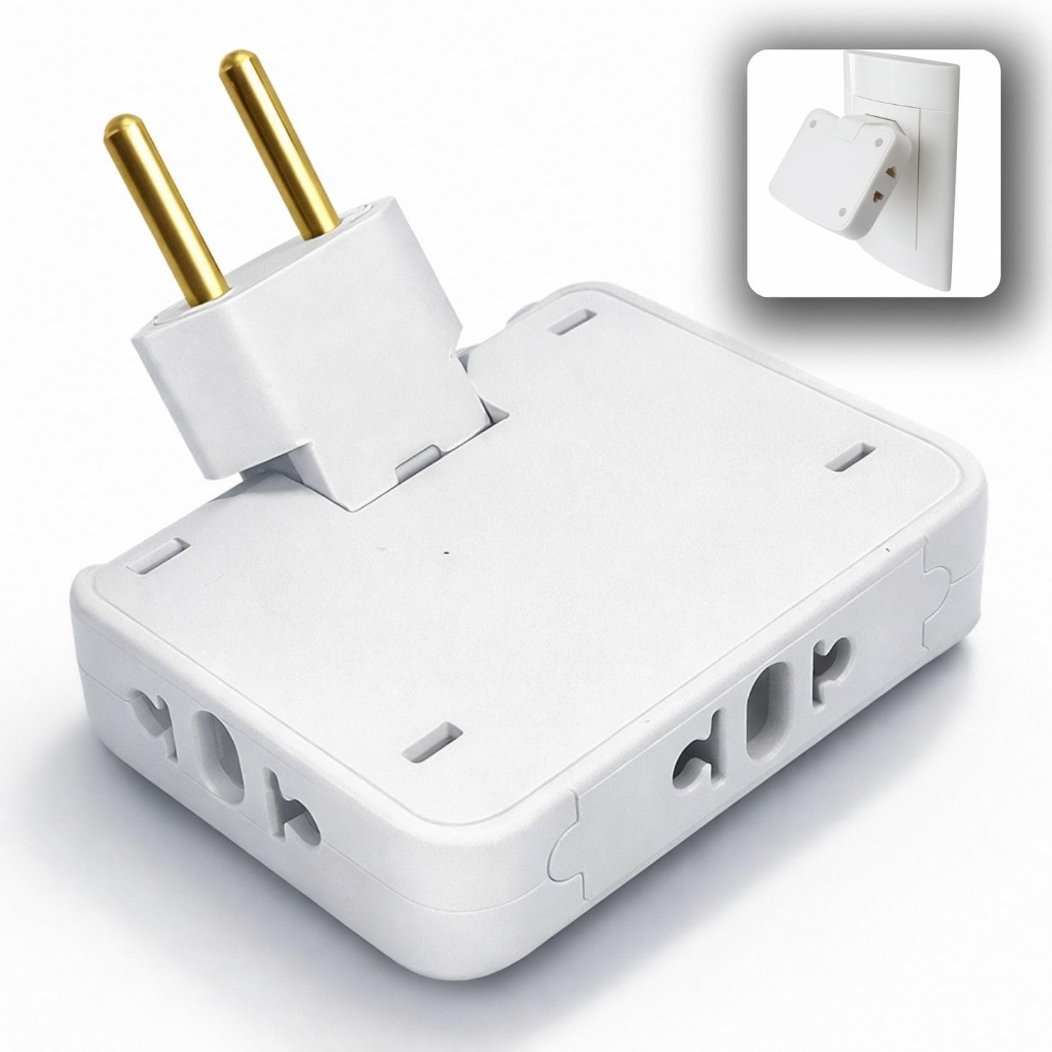 Adaptador de Tomada T Benjamin Premium Articulado 10A e 20A 250V Bivolt