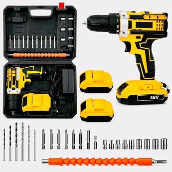 Kit Furadeira Parafusadeira de Impacto 650W + Jogo de Ferramentas