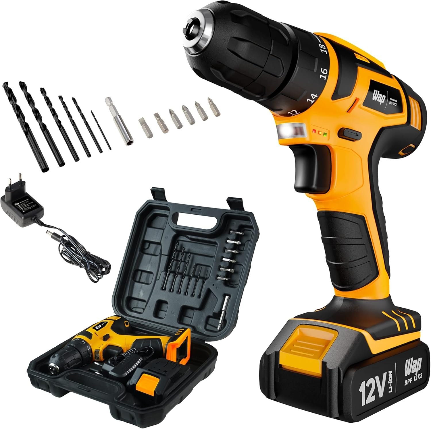 Parafusadeira e Furadeira WAP BPF-12K3 12V Bivolt