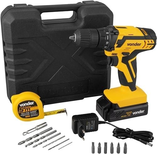 Parafusadeira e Furadeira Vonder PFV 012 12V com Maleta