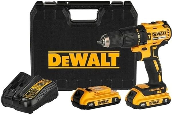 DEWALT Parafusadeira e Furadeira de Impacto 1/2" 20V MAX Brushless DCD7781D2 com 2 Baterias 2.0Ah + Maleta