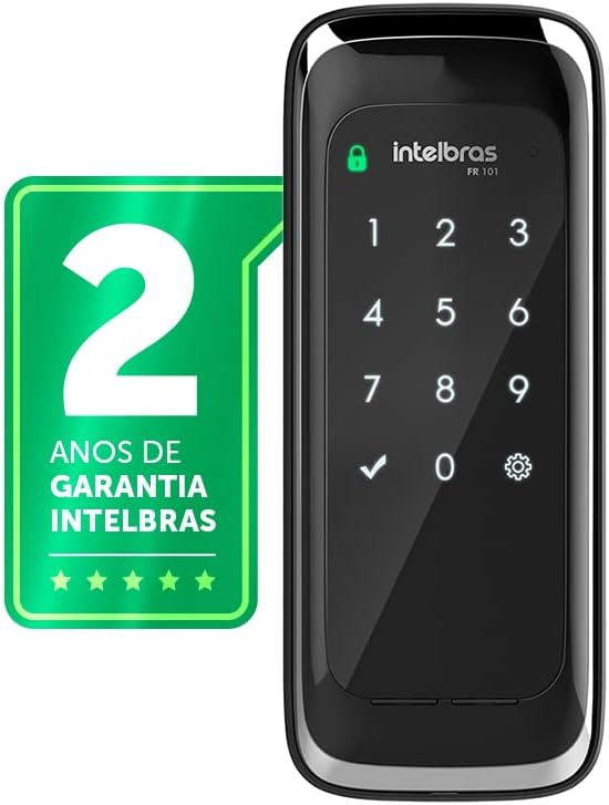 Fechadura Digital de Sobrepor Touch Screen Intelbras FR 101 Preta
