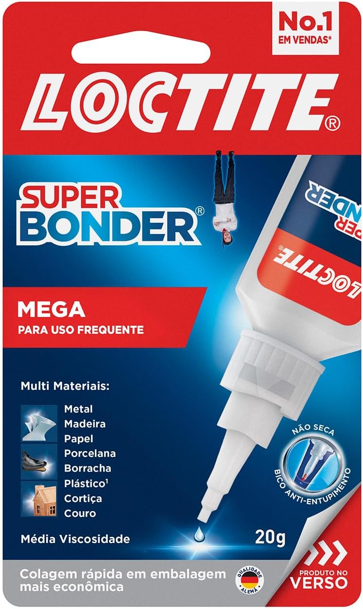 Loctite Super Bonder Mega Adesivo Instantâneo Transparente 20g