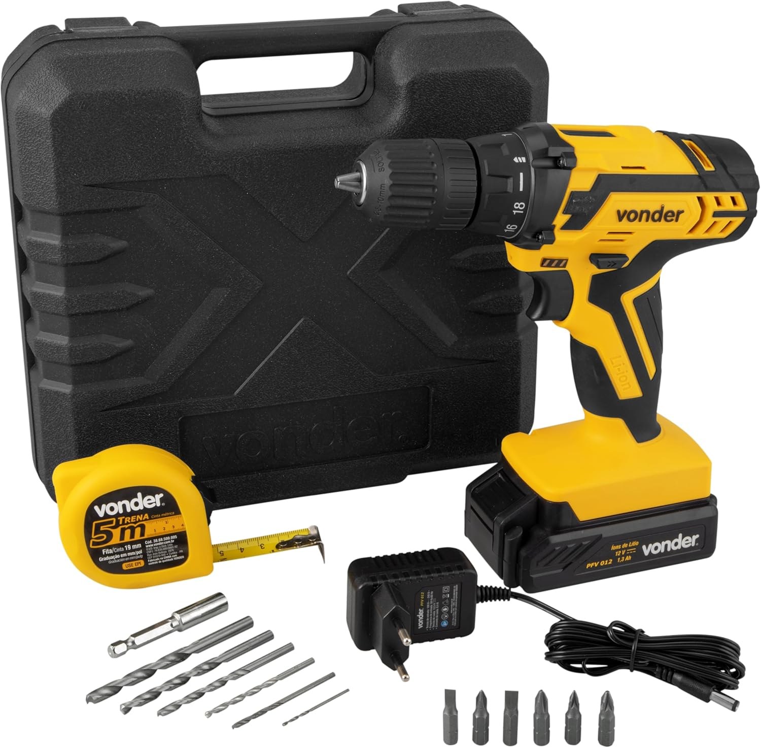Vonder Parafusadeira/Furadeira com Impacto a Bateria 20V Bivolt PFV 238I