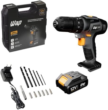 WAP Parafusadeira Furadeira Impacto 12V BPFI-12K4 com Maleta