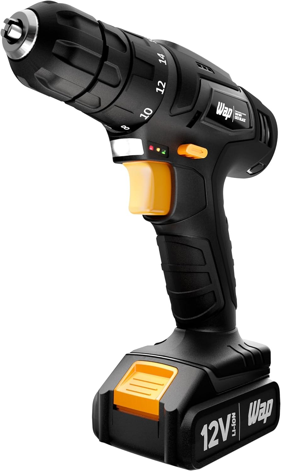 WAP Parafusadeira Furadeira de Impacto 3/8" 12V WF 12K4.2 18 Níveis Torque + Maleta